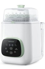 Momcozy Electric Baby Bottle Sterilizer Washer Dryer Automatic White Green