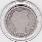 1897    Barber  Quarter  (90% Silver)  Coin