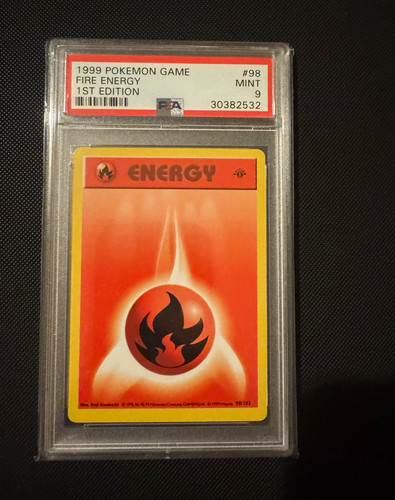 Fire Energy (1st Edition) graded PSA 9 for sale on eBay