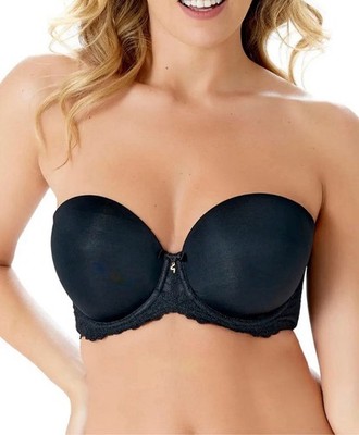 Gossard Superboost Trägerloser Multiway BH mit Spitze Größe 44 D Schwarz 7737
