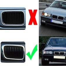 Parrillas Renales Delanteras Cromadas/negras Brillantes Para BMW E36 (1992-1996) – Sedán, Cupé, Cabrio, M3