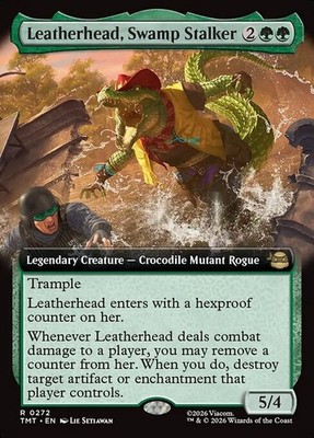 Leatherhead, Swamp Stalker R Extended Art Regular #272 | TMT Ninja Turtles | MTG
