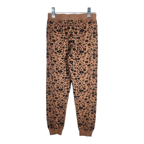 Janie and Jack Leopard Print Jogger Pants Girls 8 Cotton Thick Knit Plush Comfy - Picture 4 of 7