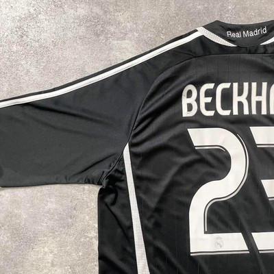 Official 06 07 Real Madrid Long Sleeve Beckham 23 Jersey Size XL F