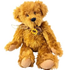 Ganz Cottage Collectibles Sunflower Bear Vintage 1999 Jointed Plush Teddy 12"
