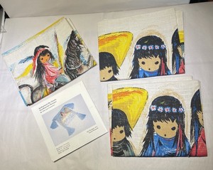 Needlepoint Ted De Grazia Art Designs “Wee Three” & “Merry Little Rider”