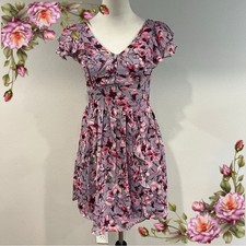 Express lilac color flutter Sleeves Mini v-neck Sundress size 4