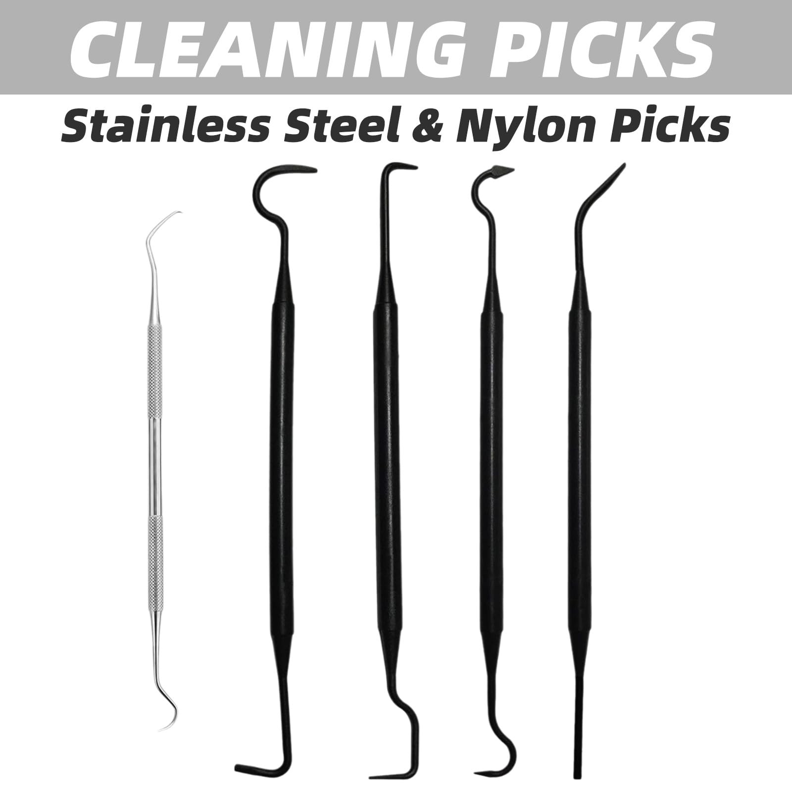 .223Cal 5.56mm .300 Blackout Chamber Cleaning Kit - Bronze Chamber Brush, Nyl...