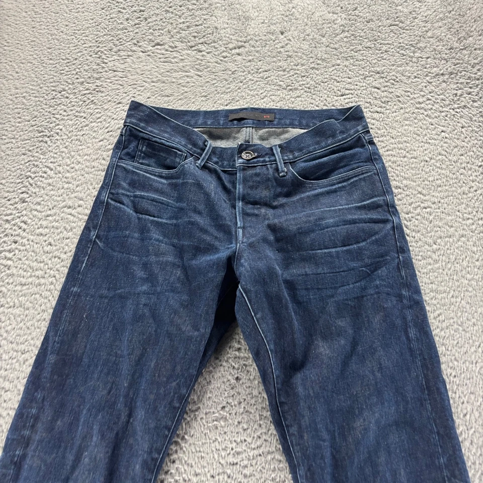 3x1 NYC Selvedge Jeans Mens 28x36 Blue Dark Wash Cotton Slim Fit Denim - Image 2 of 4