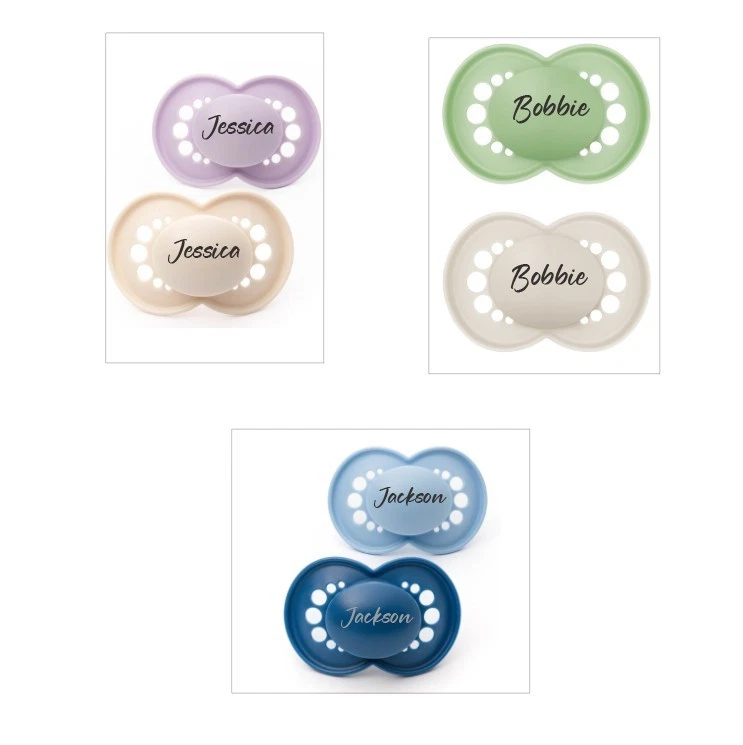 MAM ORIGINAL *2-PACK* PERSONALISED DUMMY PACIFIER SOOTHER, 6-18 MTHS,UNISEX NAME