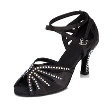 TTdancewear Women Rhinestone Ballroom Dance Shoes Latin Salsa Performance Dan...
