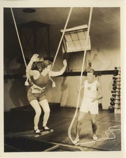 Jobyna Ralston Harry Pierson Original Double Weight Photo 1920's Hollywood Gym