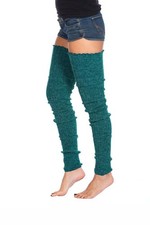 Super Long Leg Warmers Peacock