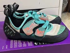 La Sportiva Oxygym Mint Coral Women's Size 8.5 Climbing Shoes Worn No Box