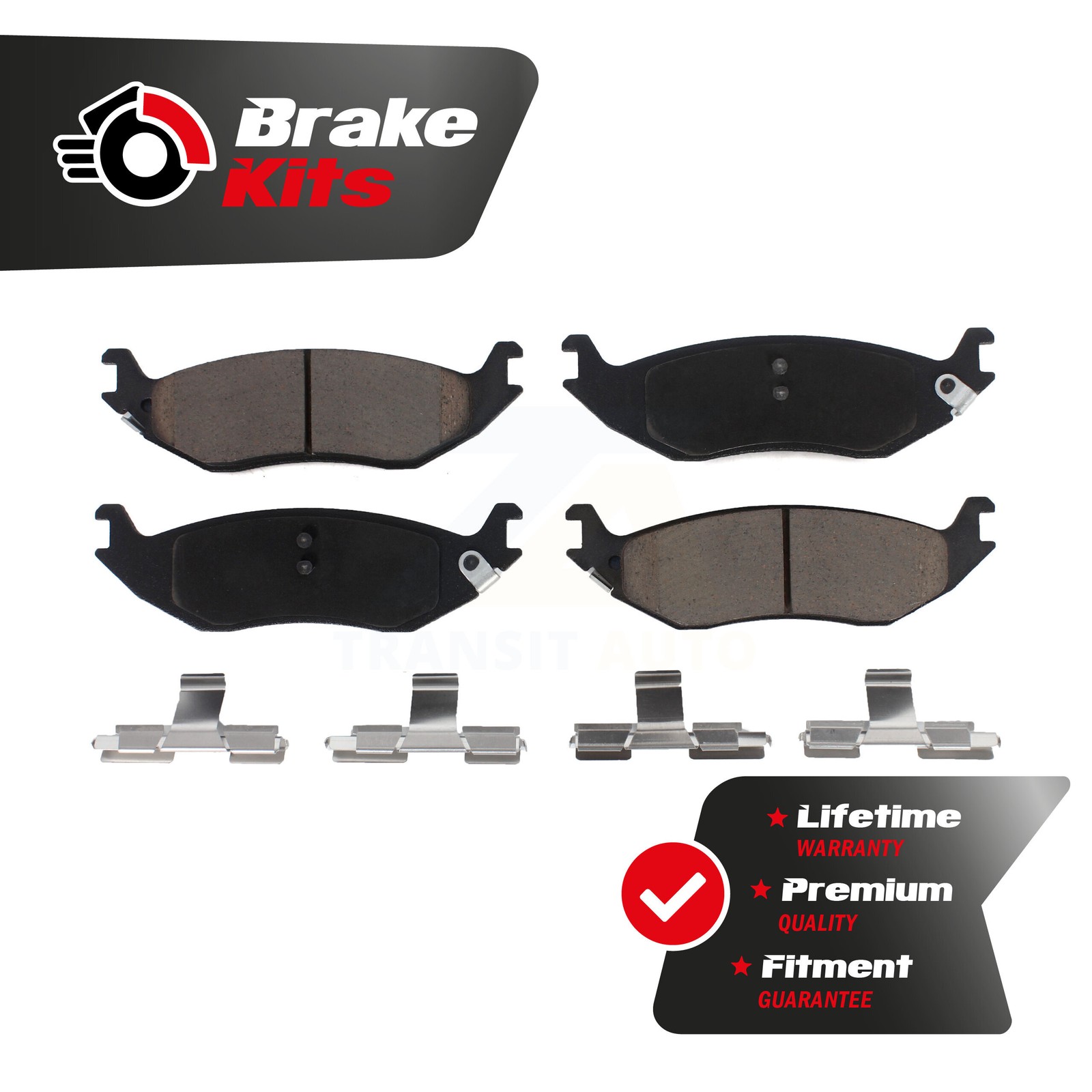 Rear Ceramic Brake Pads Set For 2002-2004 Dodge Ram 1500 SLT ST