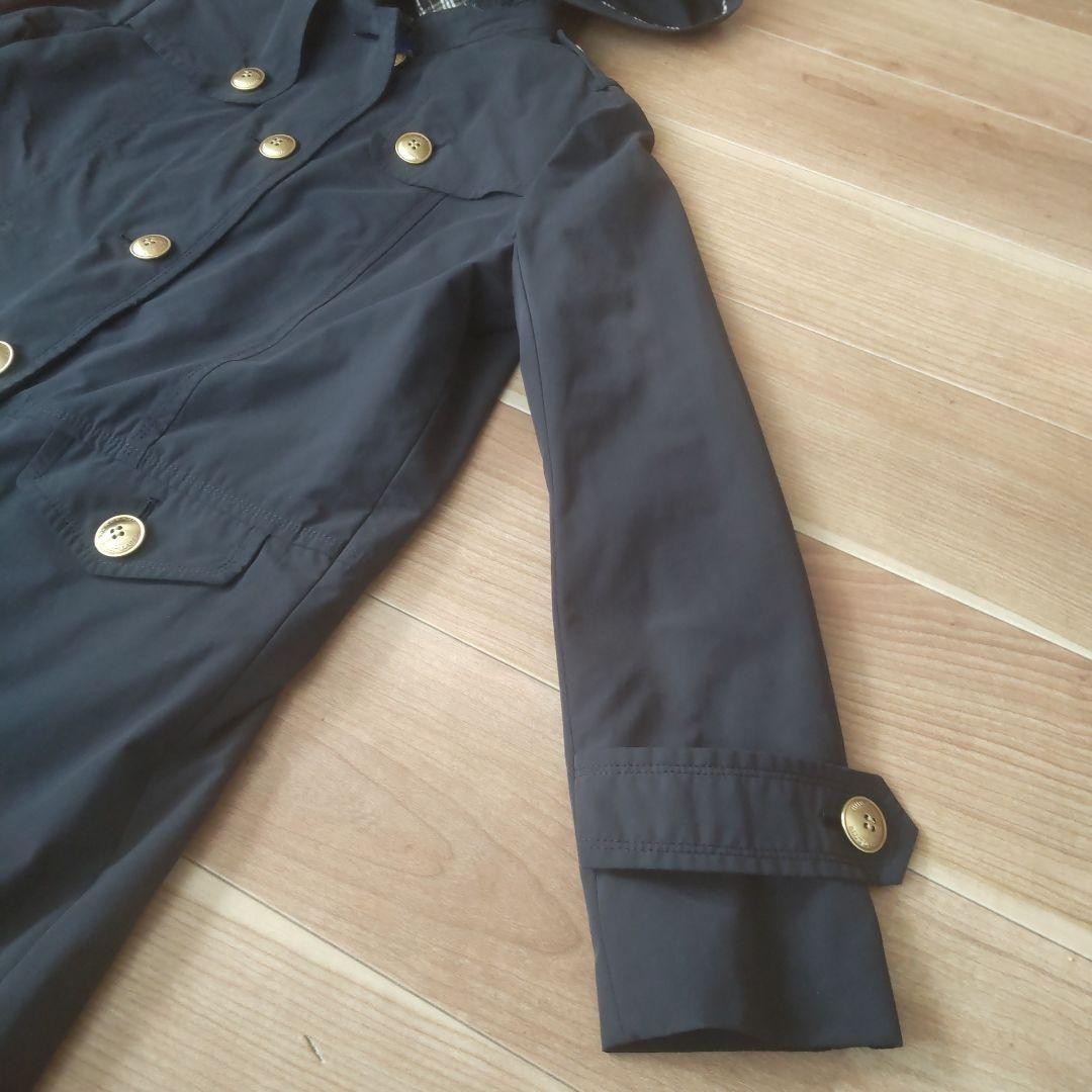 Burberry Blue Label Trench Coat Navy Blue With Check Pattern Size 38 For Women thumbnail 20