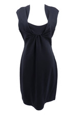 Banana Republic Midi Ponte Dress Women Sz 10 Black Stretch Sleeveless Casual New