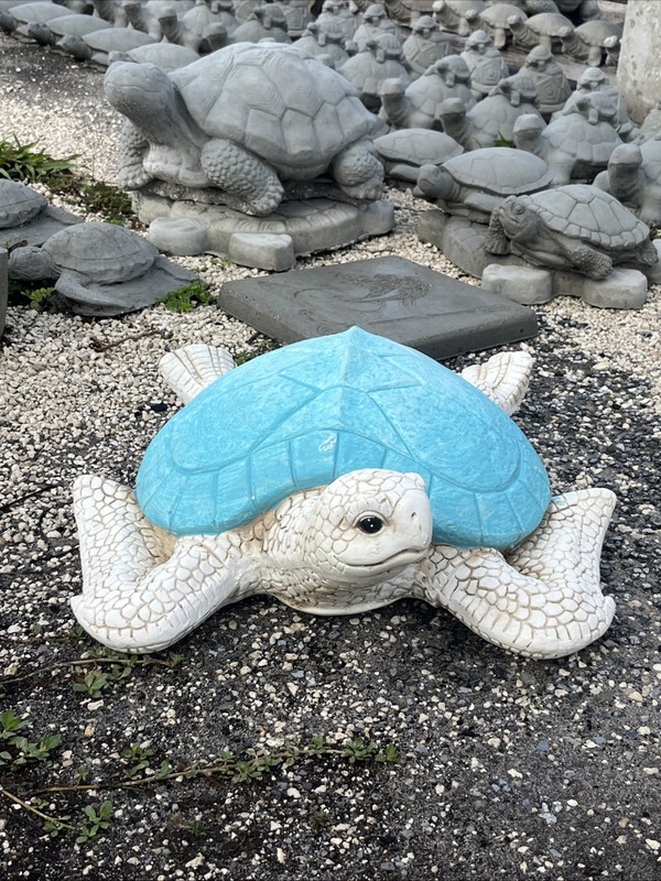 Latex Fiberglass Mold. Make Concrete Or Plaster 21.5 Inches Long Sea Turtle 
