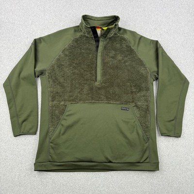 Mountain Hardwear Jacket Mens XL Green Fuzzy Fleece Polartec Half Snap Outdoors