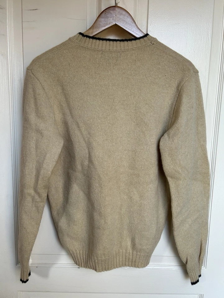 VTG Lands End Women’s Wool Sweater Cream Made In USA Small - Image 2 of 4