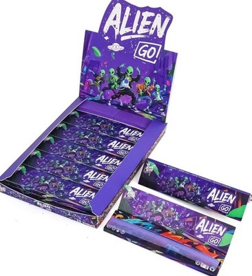 King Size Alien Go Rolling Papers Green Papers With Filter Tips Included