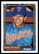 1992 Topps Bobby Valentine Texas Rangers #789