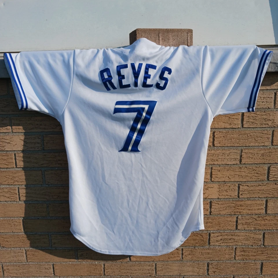 Camiseta de béisbol Toronto Blue Jays Majestic MLB JOSE REYES #7 adultos hombres PEQUEÑA 42 Foto 2 de 4