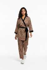 Linea Donatella Women's 2-Pc. Pajamas Set - BROWN XL.