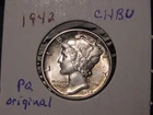 1942 MERCURY DIME CHOICE BU PQ ORIGINAL POPULAR DATE SHIPS FREE