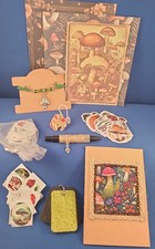 Mushroom Gift Mix 14 Stickers Notebook Pen Bracelet Strawtop Keychain Scrapbook
