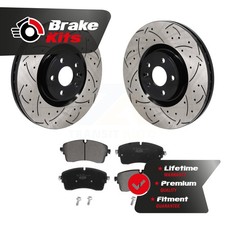 Front Drilled Slot Disc Brake Rotors Ceramic Pad Kit For 2018-2020 Jaguar E-Pace