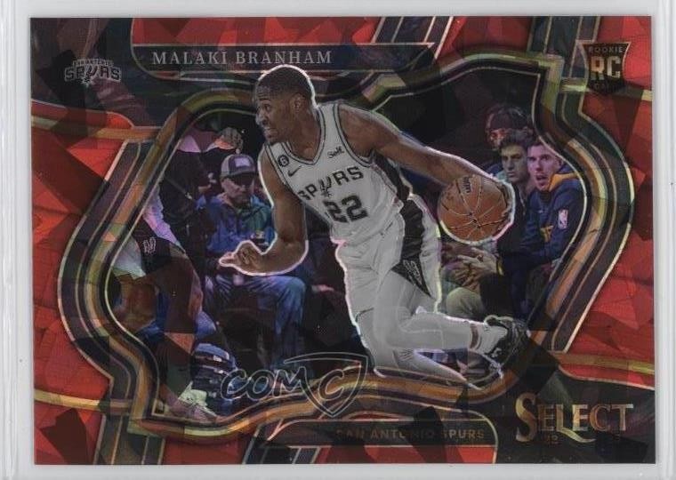 2022-23 Panini Select Courtside Red Cracked Ice Prizm Malaki Branham #285 3o2