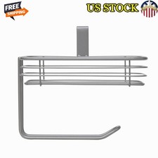 Durable Steel Over Tank Toilet Paper Holder Wipes Storage W/ Shelf Easy Install