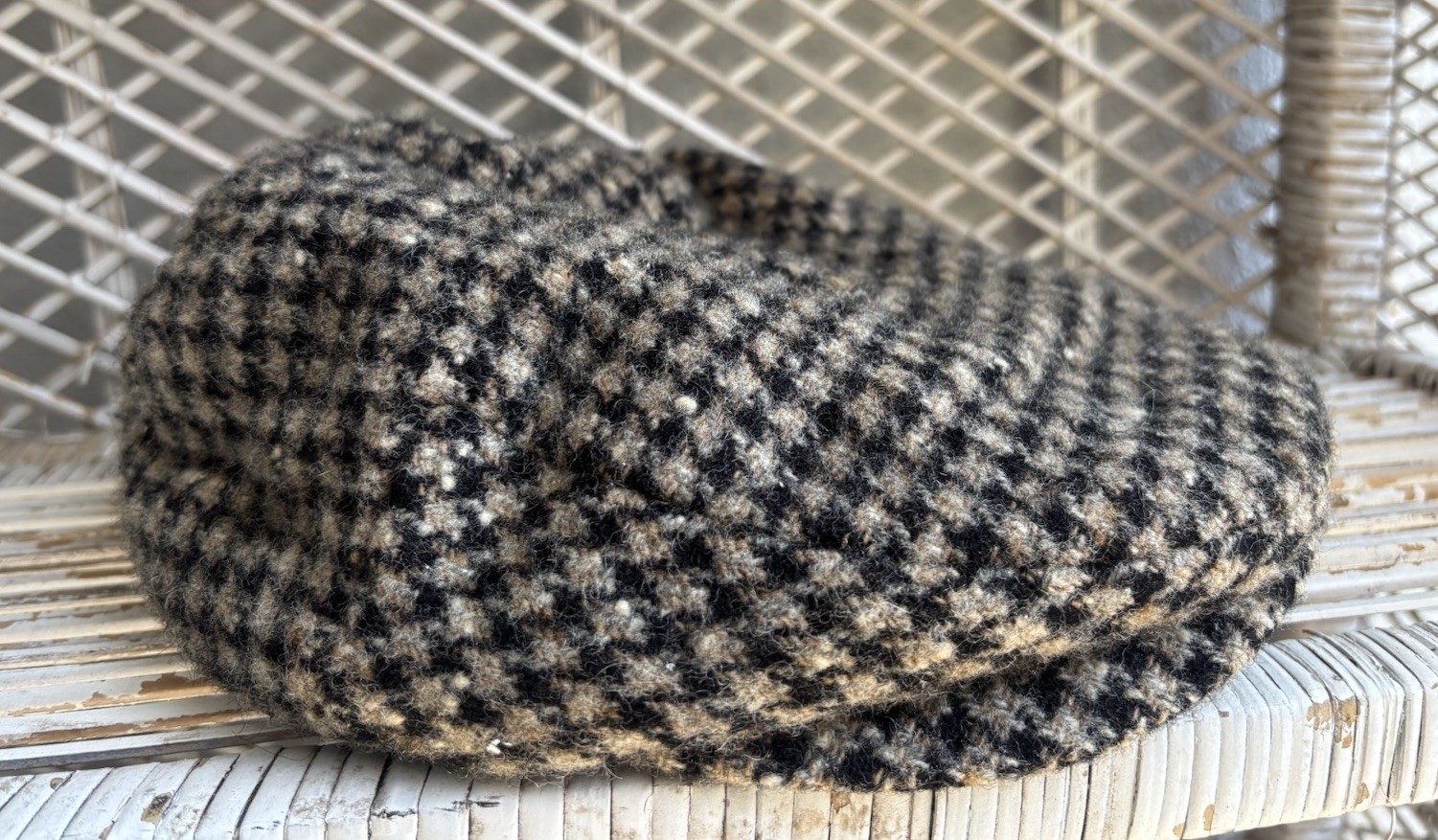 Stetson 100% Wool Houndstooth Cap Flat Newsboy Ha… - image 1