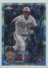 2023 Topps Chrome Update Aqua & Blue Lava Lamp Refractor /175 Kyle Farmer 0us8