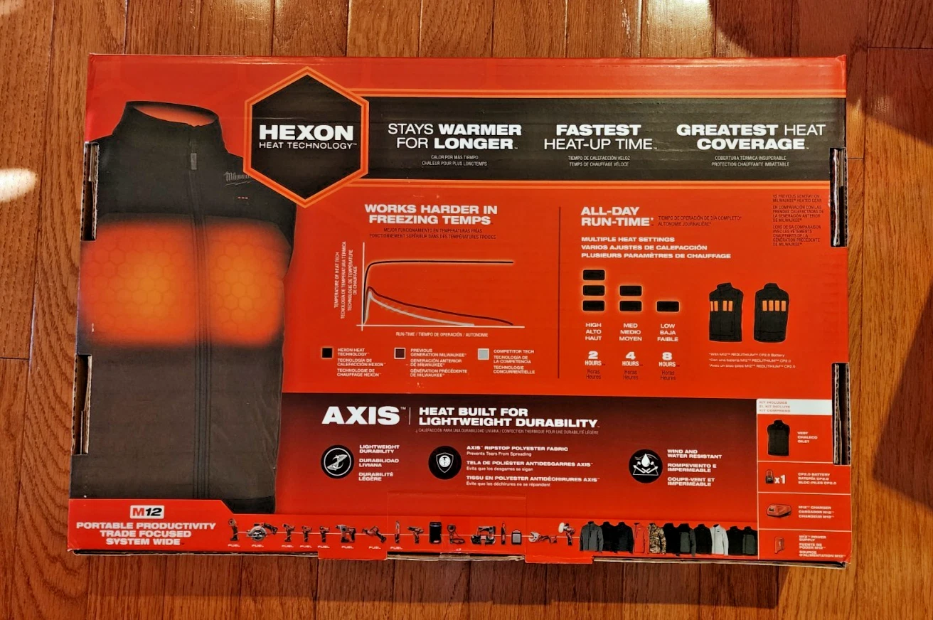 Milwaukee M300N-21 M12 Heated Brown Axis Vest Kit - NEW image 2