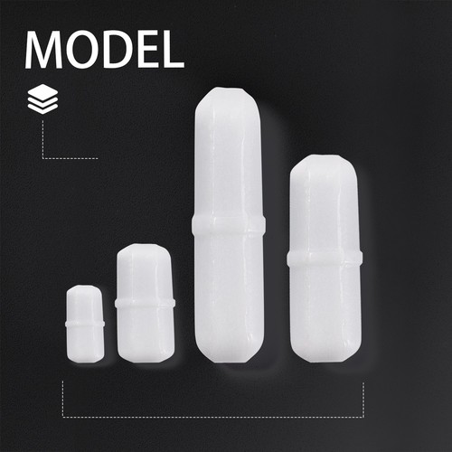 Yizerel 10pz PTFE Agitatore Magnetico Miscelatore Barra Spinbar Colore Bianco Bianco - Foto 4 di 7
