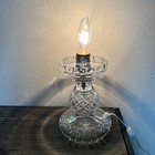 WATERFORD CRYSTAL Table Accent Lamp Electric Hurricane Cut Glass Watermark 4399