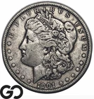 1901 Morgan Silver Dollar Coin, Better Date, Choice VF++/XF