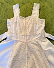 Vintage 70's 80's Gunne Sax Boho Cotton Lace Dress