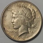 1921 Peace Dollar 90% Silver US Coin Key Date AU Almost Uncirculated  P21AFK