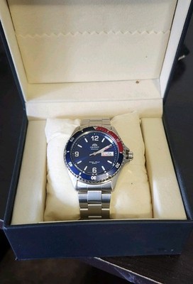 Orient Mako II Pepsi Automatic Diver Watch Blue Dial Stainless Steel w/ Box