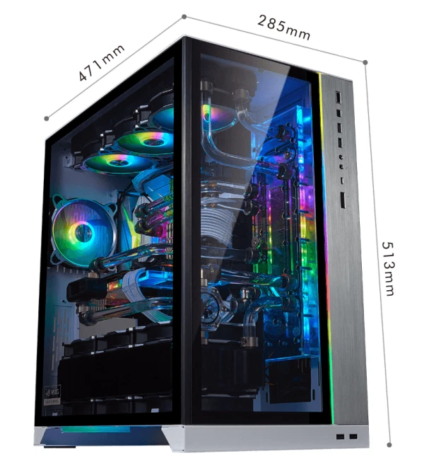 LIAN LI O11 XL SILVER Aluminum / Steel / Tempered Glass ATX Tower Case - Image 3 of 3