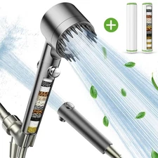 FEELSO Filtered Rain Shower Head with Handheld + 2 Pack Replacement Filters