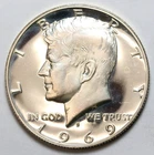 1969-S 50c Kennedy 40% Silver Half Dollar PROOF - RAW - Nice Coin