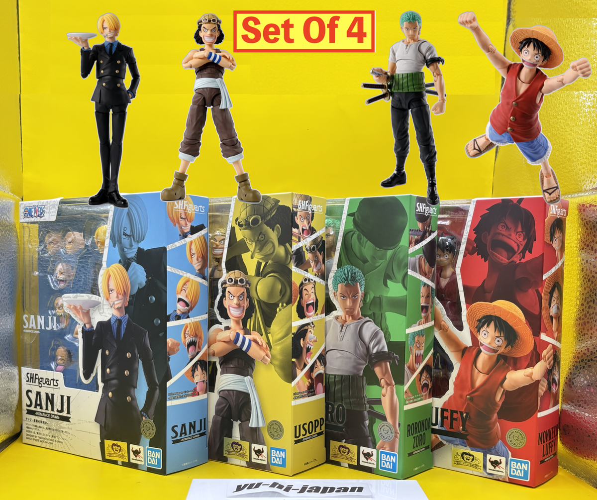 ONEPIECE　フィギュアセット S.H.Figuarts One Piece Romance Dawn Luffy Zoro Usopp Sanji Set of