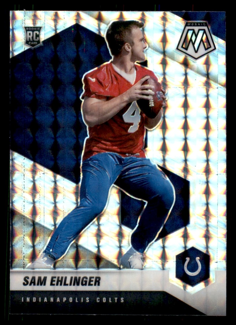 2021 Panini Mosaic Sam Ehlinger Silver Mosaic Prizm Rookie RC #372 Football Card