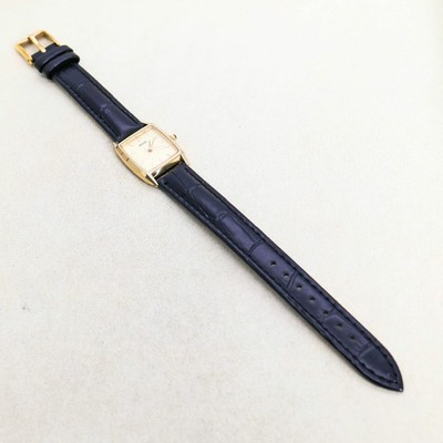 稼働 SEIKO 腕時計 ゴールド スクエア レザー 新品電池 レディース789 稼働 SEIKO 腕時計 ゴールド スクエア レザー 新品電池
