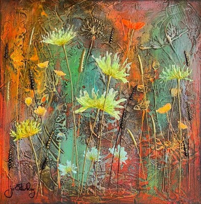 Abstraktes Wildblumengemälde | Original Kunst | Signiert vom Künstler