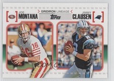 2010 Topps Gridiron Lineage Joe Montana Jimmy Clausen #GL-MC HOF 0c2